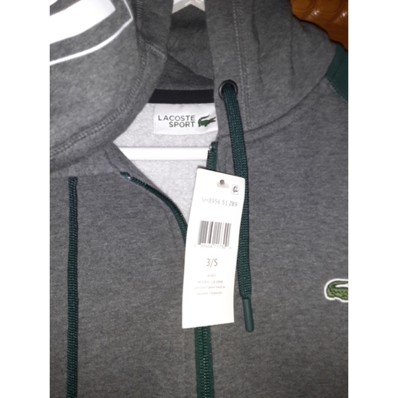 Lacoste Sport 27 | Zip-Up Wording Down Hood Graphic Logo Sweat Hoodie - Picture 10 of 15